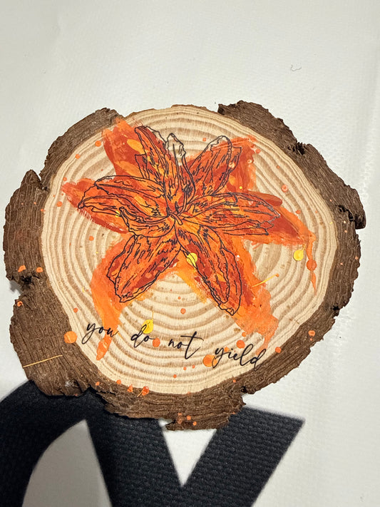 "The Kingsflame" wood round