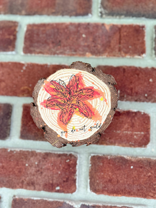 "The Kingsflame" wood round